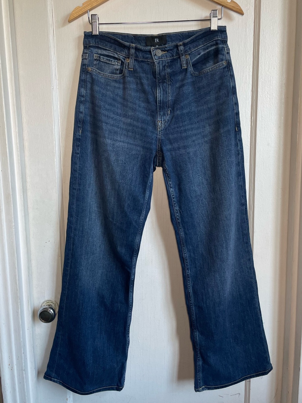 Banana Republic The Flare Jean 28 Medium Wash Stretch Denim High Rise 755164